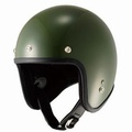 オリーブグリーンのジェットヘルメット